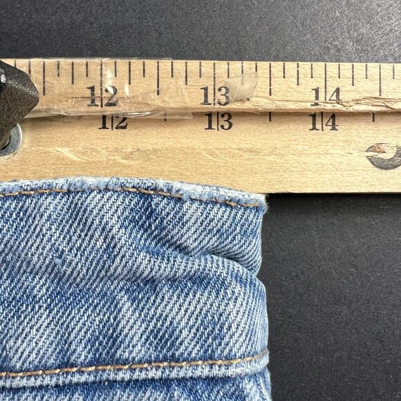 Zara Jeans Women's 26x30* High Rise Wide Leg Blue Distressed Raw Hem Denim Tag 4 - Picture 16 of 16